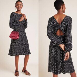 Anthropologie Agatha Black and White Polka Dress